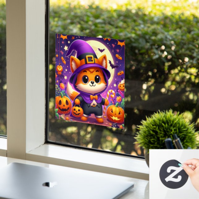 Trick or Treat Fox Window Cling (Office)