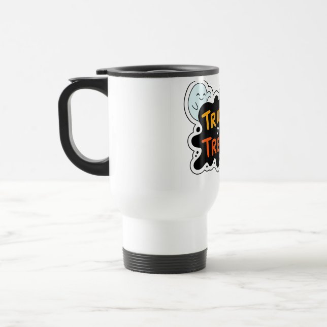 Trick or Treat Fun Travel Mug (Left)