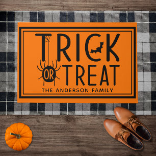 "Trick or Treat" Funny Halloween  Doormat