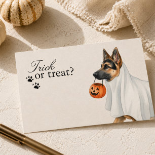 Trick or Treat German Shepherd Dog Halloween Card