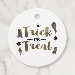 Trick or Treat Ghost Chic Halloween Party Favour Favour Tags