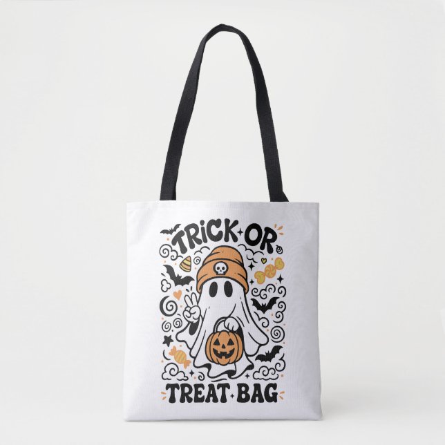Trick or Treat Ghost with Bag (Front)