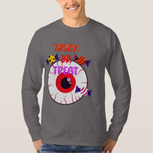 Trick Or Treat - Giant Eyeball And Halloween Candy T-Shirt