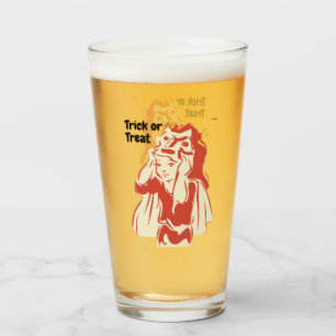 Trick or Treat Girl Glass