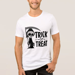 Trick or Treat Grim Reaper   Halloween Tri-Blend Shirt