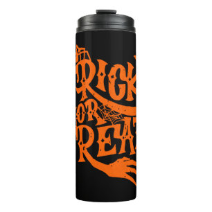 Trick Or Treat Grunge Halloween Design Thermal Tumbler