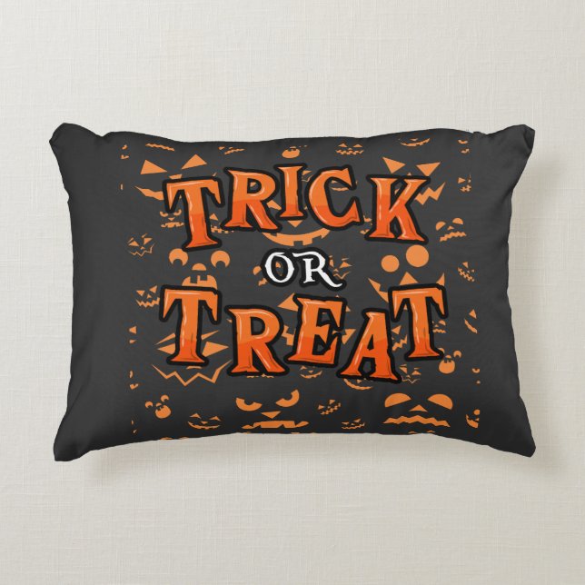 Trick or Treat Halloween Accent Pillows (Front)