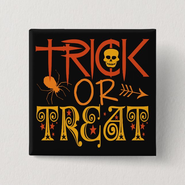 Trick or Treat Halloween buttons (Front)