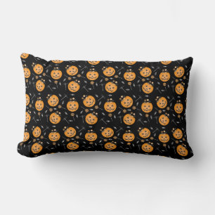Trick Or Treat Halloween Candy Bucket Lumbar Pillow