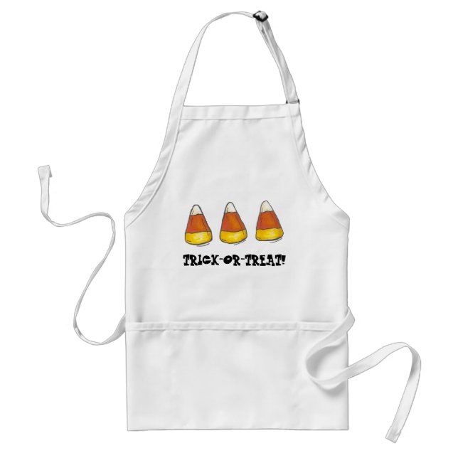Trick or Treat Halloween Candy Corn Candycorn Standard Apron (Front)