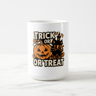 Trick or Treat Halloween Cat Patch Coffee Mug
