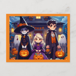Trick or Treat Halloween Children Postcard
