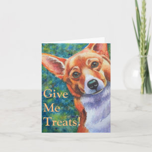 Trick or Treat Halloween Corgi Card
