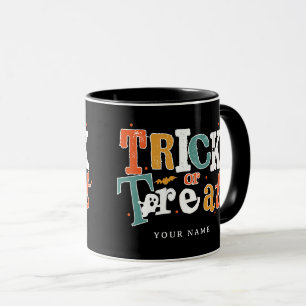 Trick Or Treat Halloween Custom Name Mug
