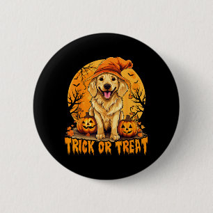 Trick Or Treat Halloween Dog 2 Inch Round Button