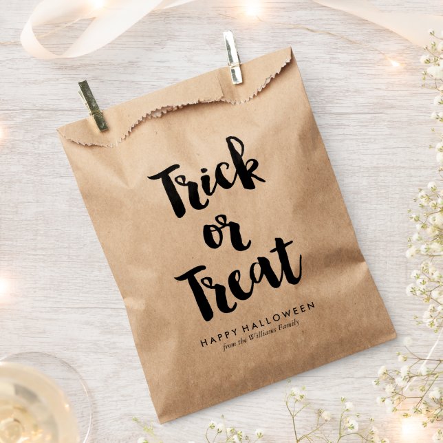 Trick or Treat Halloween Favour Bag (Clipped)