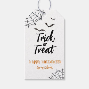 Trick or Treat Halloween Favour Gift tags