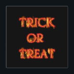 Trick or Treat Halloween Fire Party Invitation<br><div class="desc">Trick or Treat Halloween Fire Party Invitation. Customize the back for any event.</div>