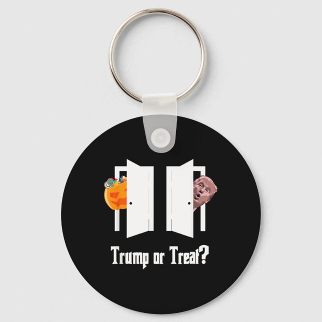 Trick or Treat Halloween Funny Keychain (Front)
