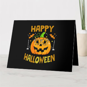 Trick Or Treat Halloween Funny Pumpkin Happy Hallo Card