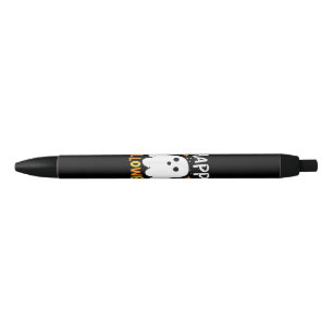Trick Or Treat Halloween Ghost Black Ink Pen
