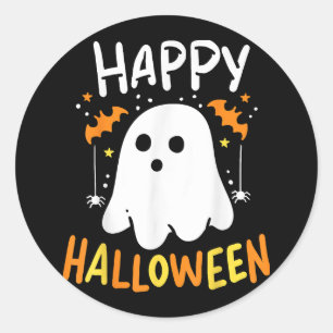 Trick Or Treat Halloween Ghost Classic Round Sticker