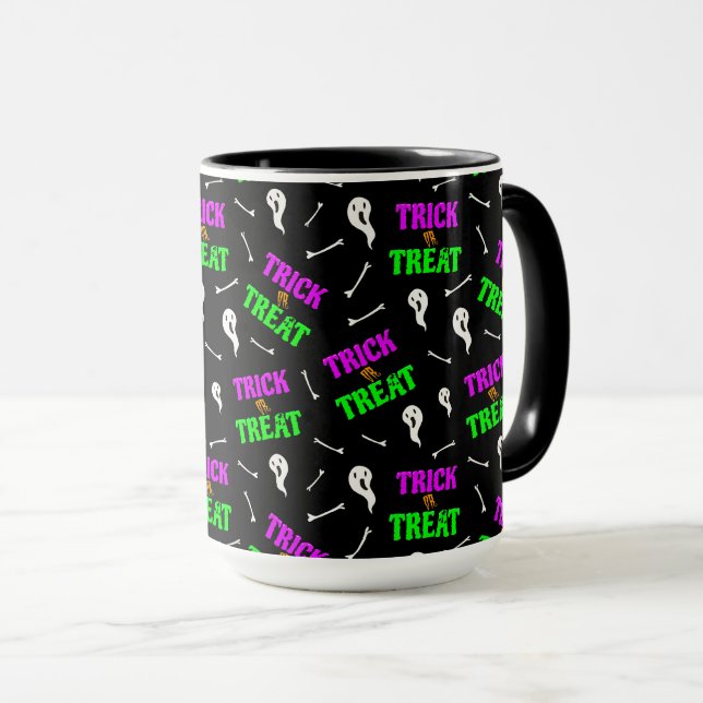 Trick or Treat Halloween Ghost Mug (Front Right)