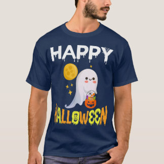 Trick Or Treat Halloween Ghost Pumpkin Happy Hall T-Shirt