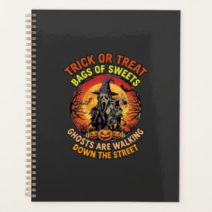 Trick Or Treat Halloween Ghost Pumpkin Haunted Hou Planner