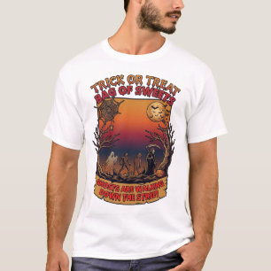 Trick Or Treat Halloween Ghost Zombies Grim Reaper T-Shirt