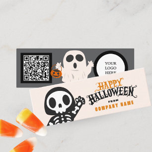 Trick or Treat Halloween Ghostly Guests Thank You Mini Business Card