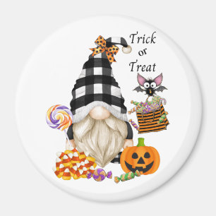 Trick or Treat Halloween Gnome Magnet