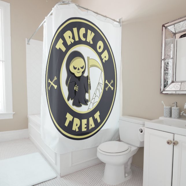 Trick or treat Halloween grim reaper character (In Situ)