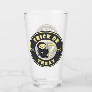 Trick or treat Halloween grim reaper character Glass