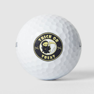Trick or treat Halloween grim reaper character Golf Balls