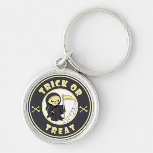 Trick or treat Halloween grim reaper character Keychain
