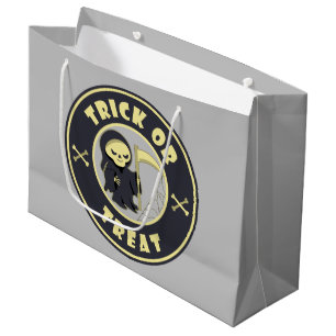 Trick or treat Halloween grim reaper character Large Gift Bag