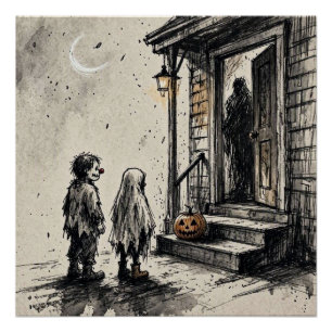 Trick or treat Halloween Horror Poster