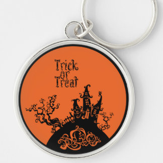 Trick or Treat Halloween House Keychain