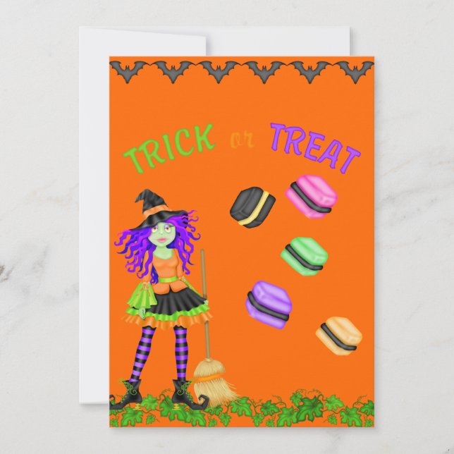 Trick Or Treat Halloween Invitation (Front)