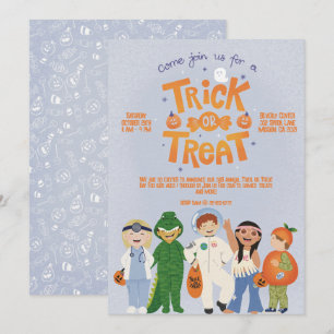 Trick or treat Halloween invitation