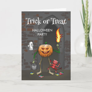 Trick or Treat Halloween Invitation