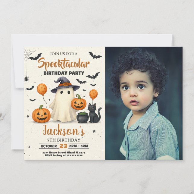 Trick or Treat Halloween Invitation d'anniversaire (Devant)