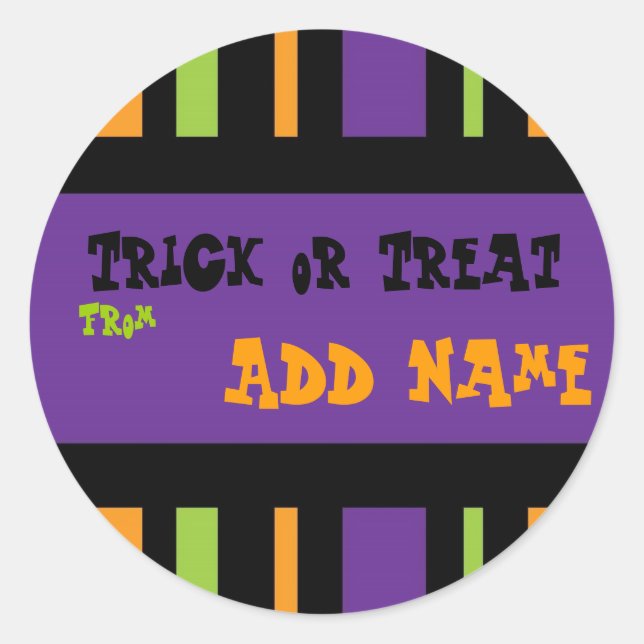 Trick or Treat Halloween Label (Front)