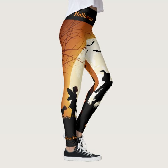 Trick or Treat Halloween Leggings Pumpkin Pants