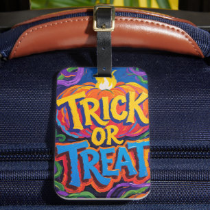 "Trick or Treat" Halloween Luggage Tag