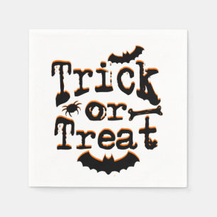 trick or treat halloween napkin