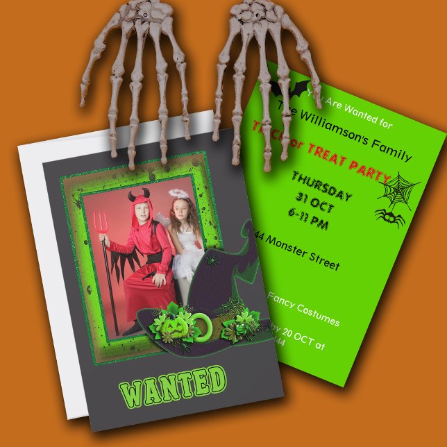 Trick or Treat Halloween Party Customize Invitation (Creator Uploaded)