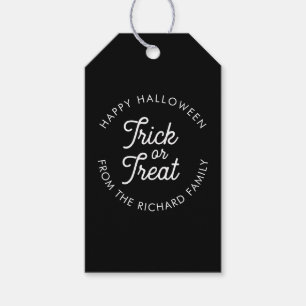 Trick or Treat Halloween Party Favour Gift Tags