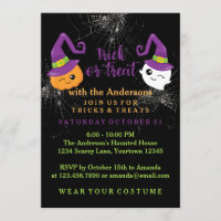 Trick or Treat Halloween Party Invitation